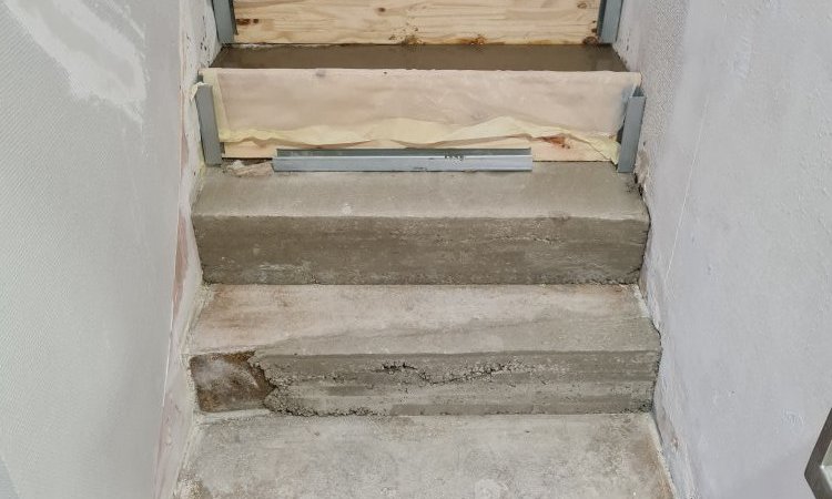 Refection de l'escalier en béton 